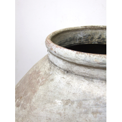 Wazon Rustykalny Dzban XL betonowy / gliniany Bielony